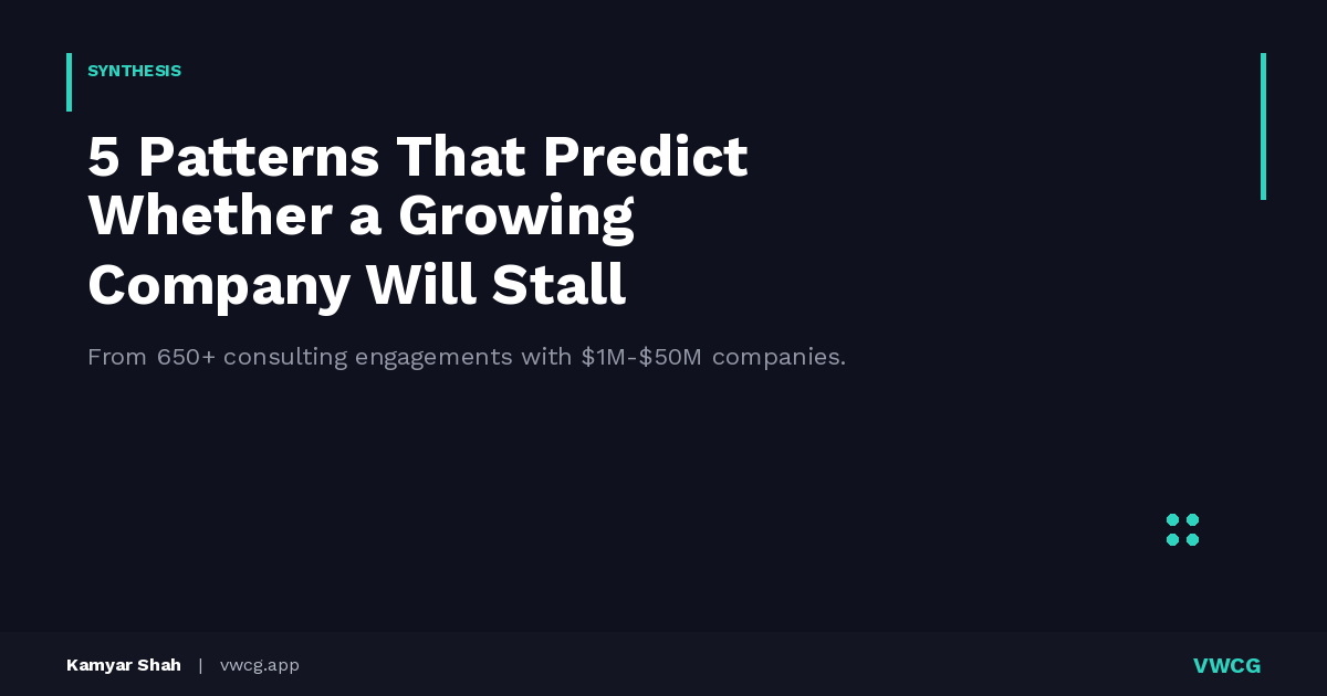 The 5 Patterns That Predict Whether a Growing Company Will Stall
